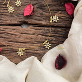 Vriksham Unique 3 Floral Pendant Invisible Chain-White-G20620